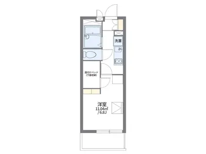 レオパレスラルク(1K/3階)の間取り写真