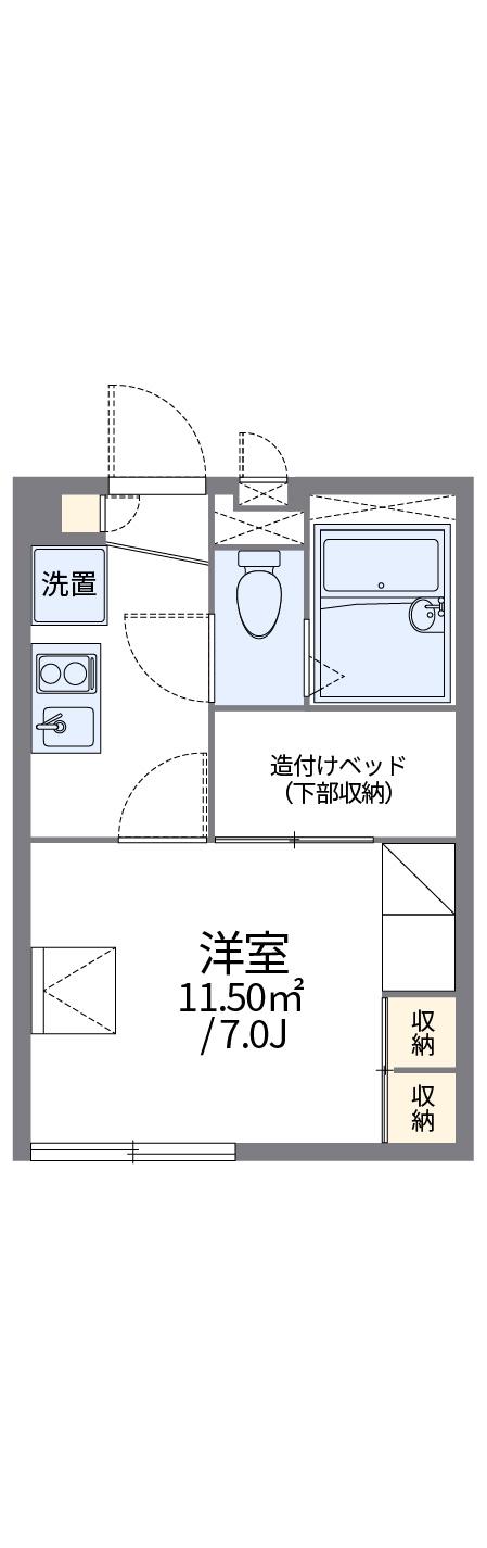 レオパレスエーデルハイム(1K/1階)の間取り写真