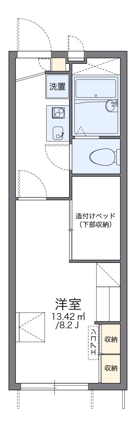 レオパレスこーぽ谷本Ⅱ(1K/1階)の間取り写真