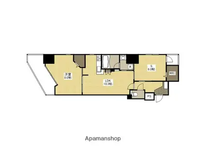ヴィラ博丈(1SLDK/2階)の間取り写真