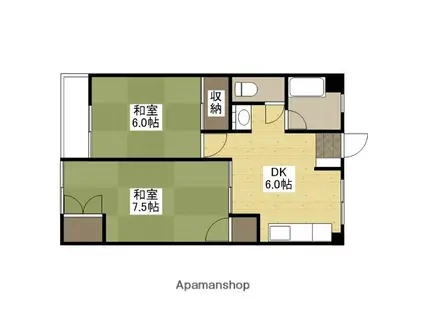 JSビル大宮(2DK/3階)の間取り写真