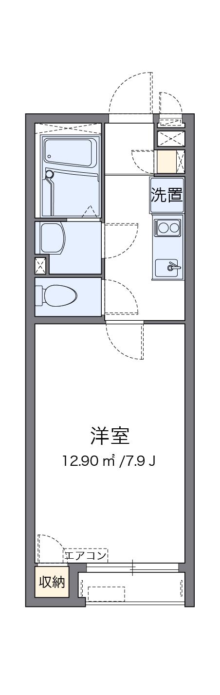 クレイノウズハウス(1K/2階)の間取り写真