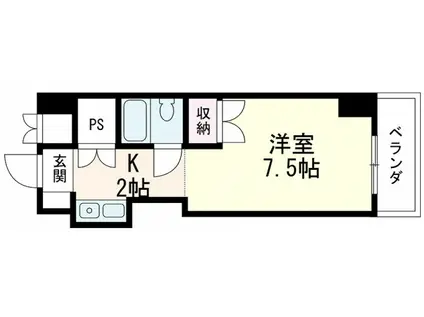 GRADO可部(1K/3階)の間取り写真