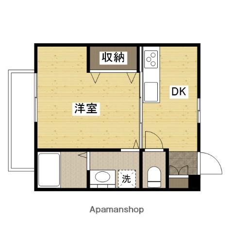 RIVERE吉島(1DK/1階)の間取り写真