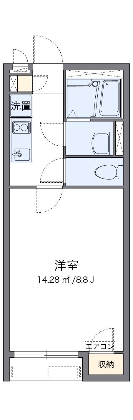 クレイノNEXT STAGEⅣ(1K/2階)の間取り写真