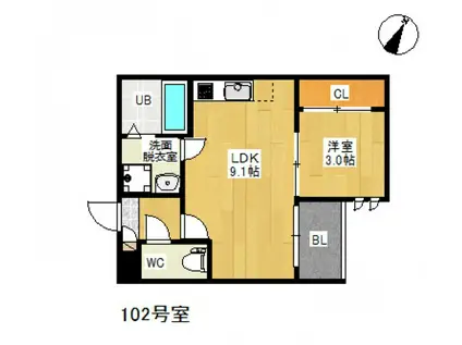 REGALEST LOTUS Ⅰ(1LDK/1階)の間取り写真