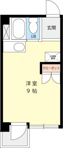 KS COURT水道代込(ワンルーム/2階)の間取り写真