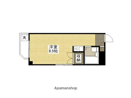 コンフォルトK(ワンルーム/2階)の間取り写真