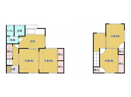 山陽本線 海田市駅 徒歩16分 2階建 築48年(4DK)の間取り写真