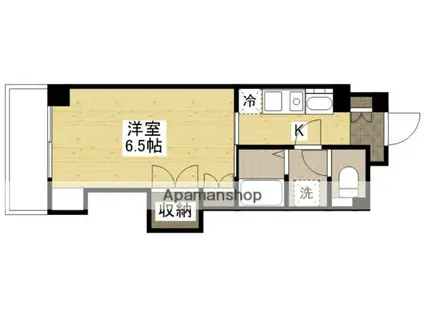 KSB 祇園(1K/8階)の間取り写真