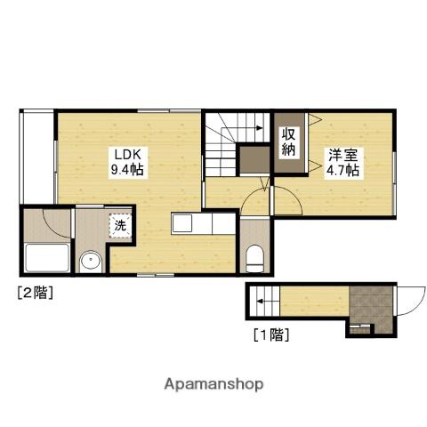 トラストコートⅡ番館(1LDK/2階)の間取り写真