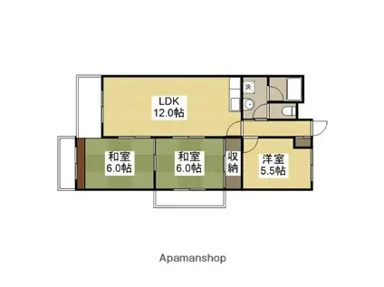 コープ野村牛田新町(3LDK/4階)の間取り写真