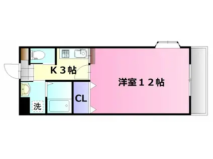 APRECIO大町東(1K/2階)の間取り写真