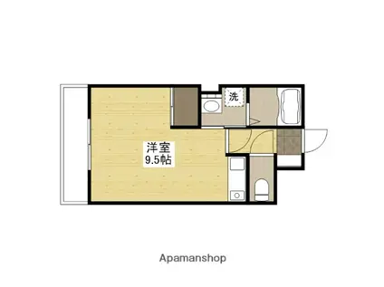 MBレジデンス(ワンルーム/4階)の間取り写真