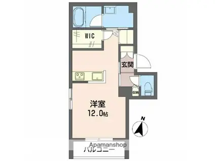 メゾンド 光町(ワンルーム/1階)の間取り写真