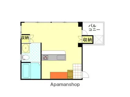 住田ビル(ワンルーム/2階)の間取り写真