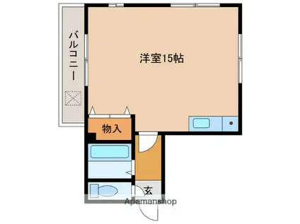 パステルクボ5(ワンルーム/3階)の間取り写真