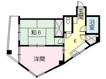 平石ビル(2K/3階)の間取り写真