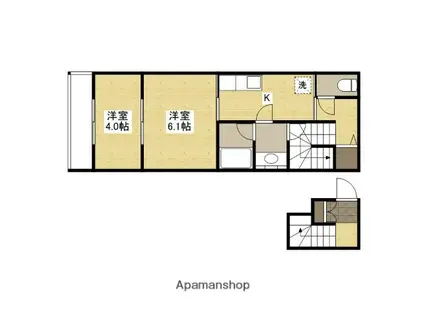 STELLAⅠ(2K/2階)の間取り写真