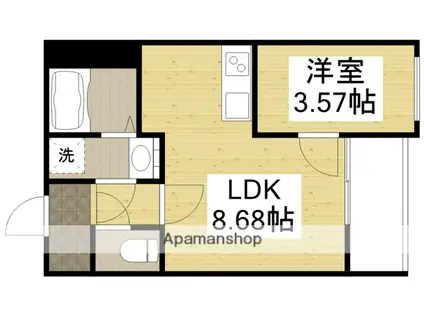エフコート1(1LDK/3階)の間取り写真