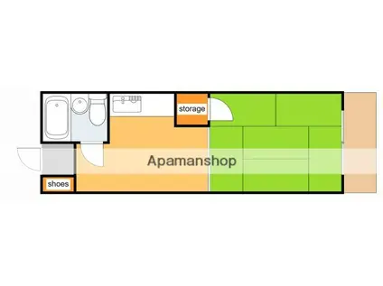ナビオ瀬戸の湯(1K/4階)の間取り写真