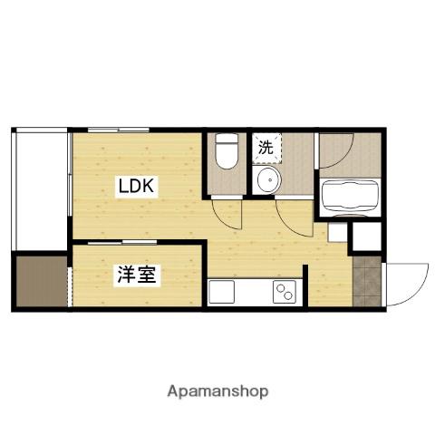 MOVE旭園ノース(1LDK/2階)の間取り写真