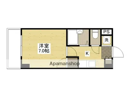 エスペランサミト(1K/4階)の間取り写真