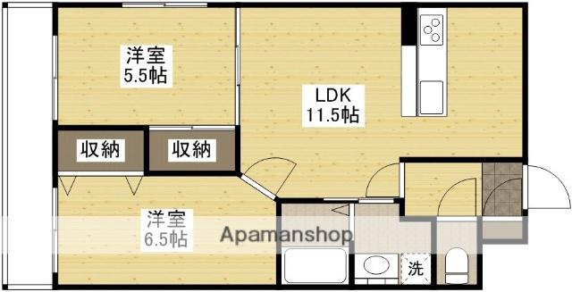 グレースKⅡ(2LDK/1階)の間取り写真