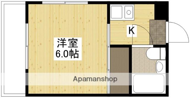 ヴェルMIYAKE(1K/4階)の間取り写真