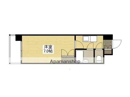 ピアーチェ住吉(1K/6階)の間取り写真