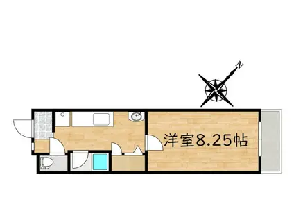 イル・ソーレ中野東駅前(1K/1階)の間取り写真