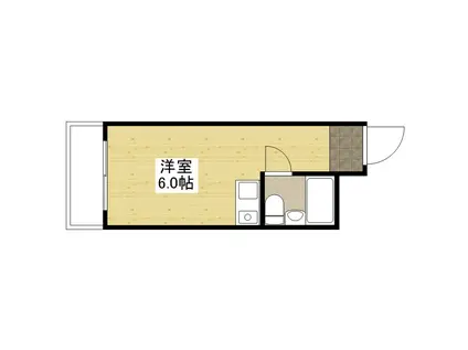 清水ビル(ワンルーム/4階)の間取り写真