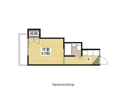 AXA舟入通(1K/3階)の間取り写真