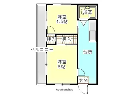 メルポート仁保(2K/4階)の間取り写真