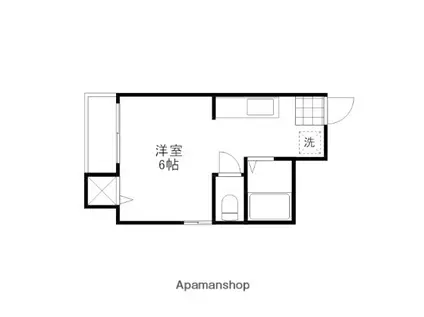 坪井ビル(1K/4階)の間取り写真