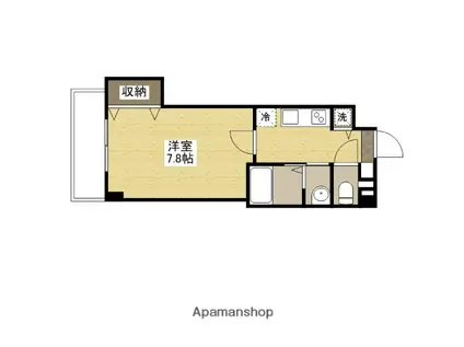 クレスト池之子(1K/6階)の間取り写真