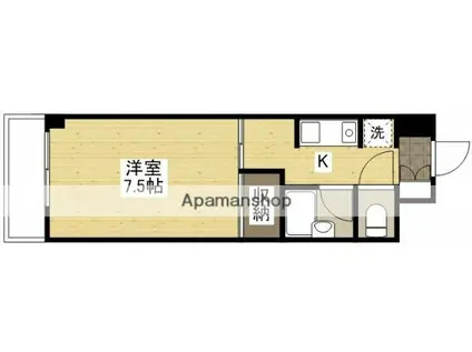 エルプエンテ(1K/3階)の間取り写真