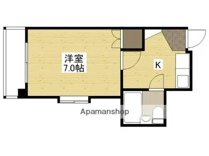 山本ビル(1K/3階)の間取り写真