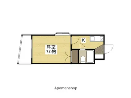 リベルテ矢野(1K/4階)の間取り写真