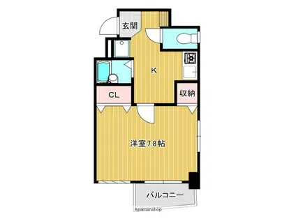 リョーコーテックビル(1K/7階)の間取り写真