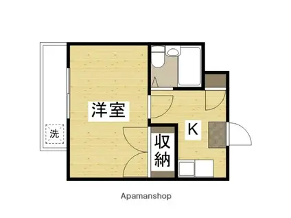 ブルーコート(1K/6階)の間取り写真