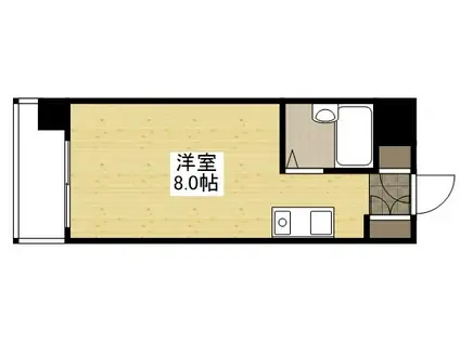 シャルム石井(ワンルーム/2階)の間取り写真