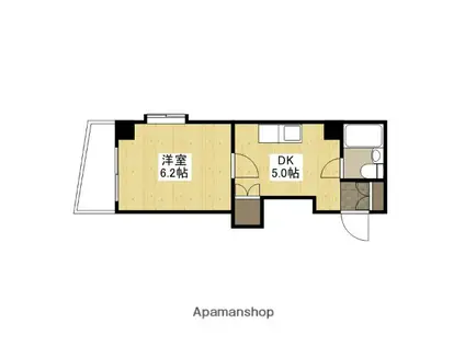 ボーソレイユ・オキ(1K/4階)の間取り写真