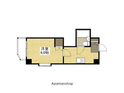 ボーソレイユ・オキ(1K/1階)の間取り写真