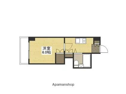 ボーソレイユ・オキ(1K/2階)の間取り写真