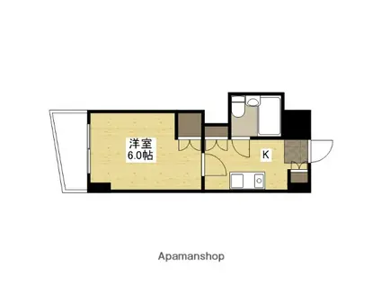 ボーソレイユ・オキ(1K/1階)の間取り写真