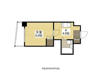 ボーソレイユ・オキ(1K/1階)の間取り写真