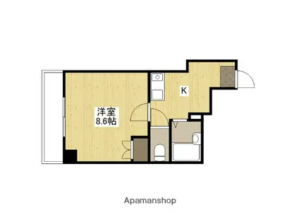 エンゼルハート(1K/8階)の間取り写真