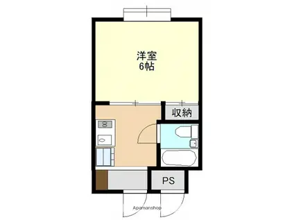 プロヴァンス宇品(1K/1階)の間取り写真