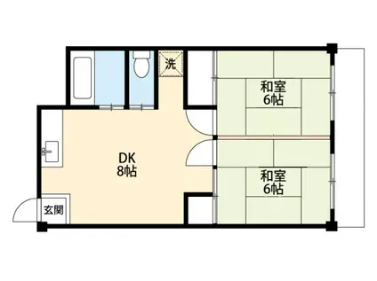 橋本町田中ビル(1LDK/3階)の間取り写真